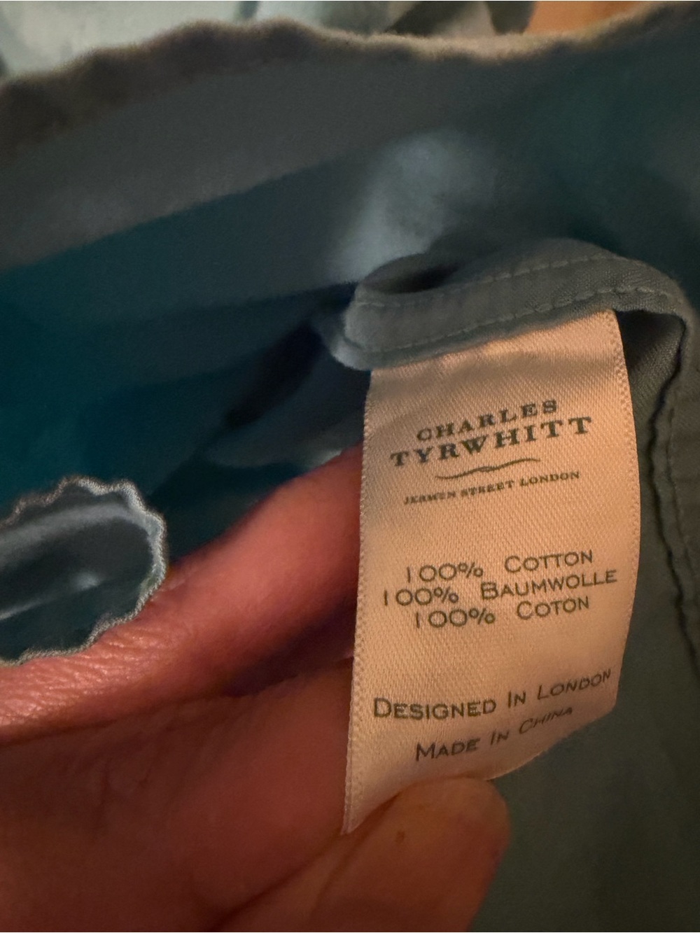 Charles Tyrwhitt Light Blue Button-Down Shirt - Picture 5 of 5